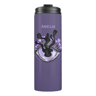Spooky Gothic Purple Eye Halloween Art Thermal Tumbler