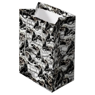 Spooky Gothic Raven In Full Moon Adult Halloween Medium Gift Bag