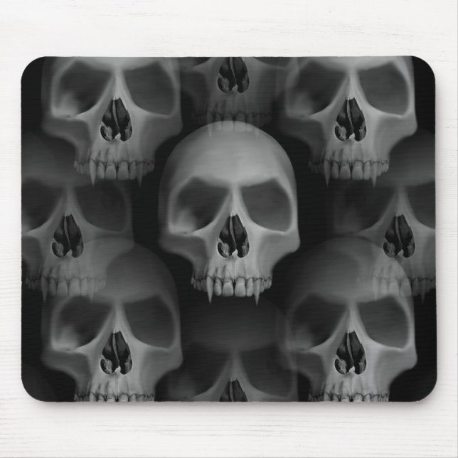Spooky gothic skull mouse mat (Front)