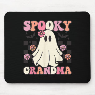 Spooky Grandma Halloween Ghost Costume Retro Groov Mouse Mat