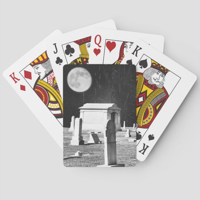 Spooky Graveyard Bicycle Playing Cards (Back)