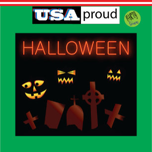 Spooky Graveyard Cemetary Halloween Creepy Eyes Tapestry