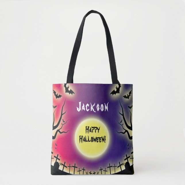 Spooky Graveyard Halloween   Tote Bag (Front)