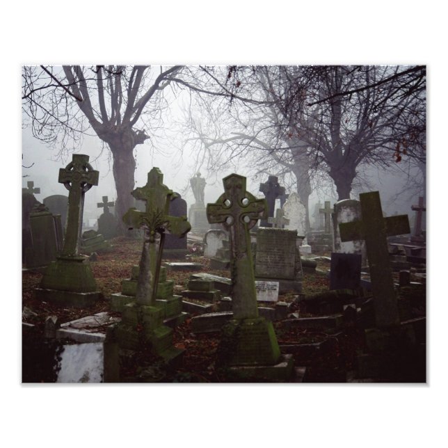 spooky graveyard photo print (Front)