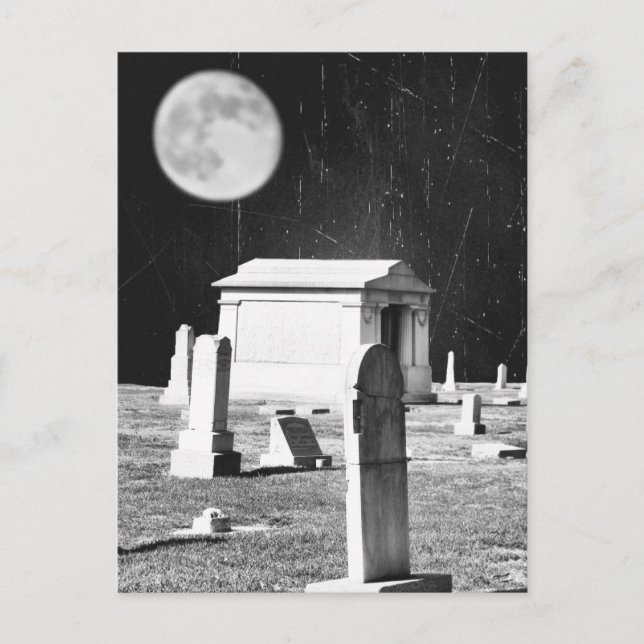 Spooky Graveyard Postcard (Front)