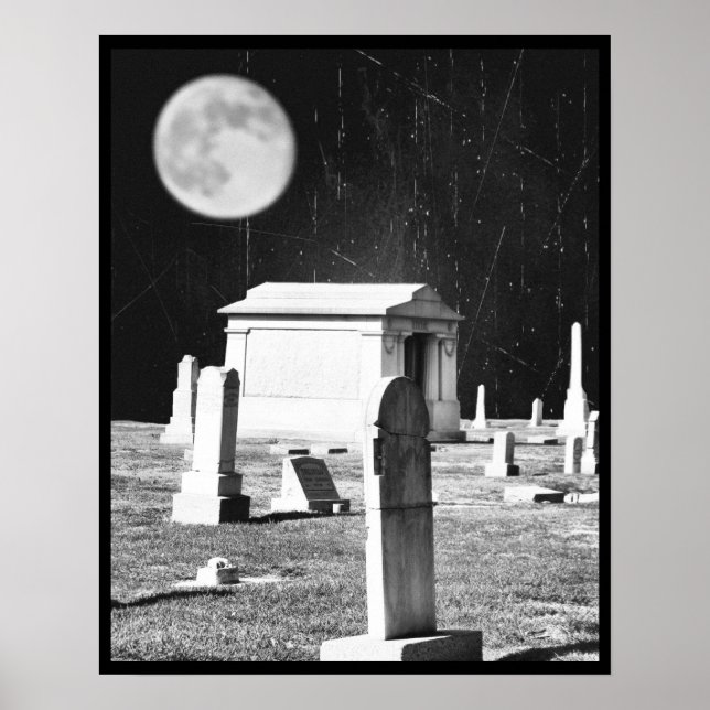 Spooky Graveyard Poster (Front)