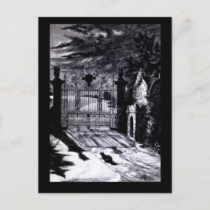 Spooky Graveyard Scene Halloween Card