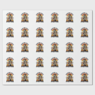 Spooky Graveyard Shirt with Haunted Sunset Reaper Wrapping Paper