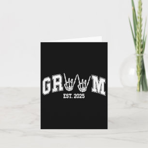 Spooky Groom Bride 2025 Gothic Halloween Couples M Card