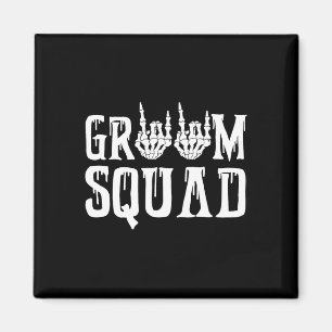 Spooky Groom Squad Gothic Wedding Halloween Bachel Magnet
