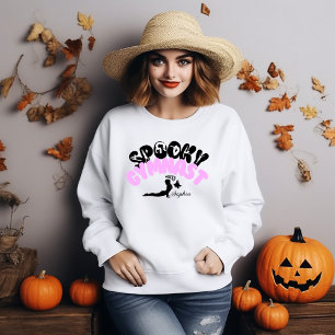 Spooky Gymnast Personalised Name Halloween Gift Sweatshirt