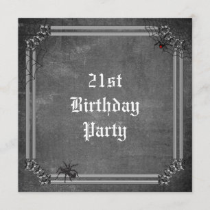 Spooky Halloween 21st Birthday Invitation