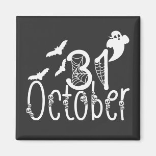 Spooky Halloween 31 October Magnet