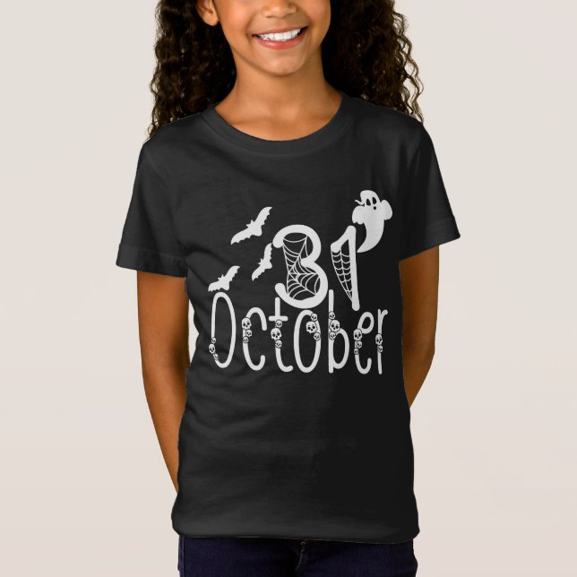 Spooky Halloween 31 October T-Shirt (Front)