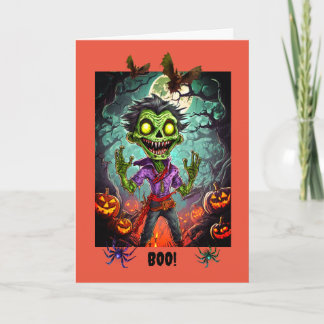 Spooky Halloween, 5" x 7" Folded Greeting Card