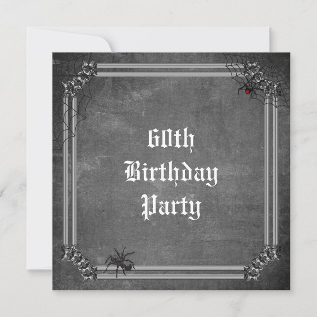 Spooky Halloween 60th Birthday Invitation (Front)