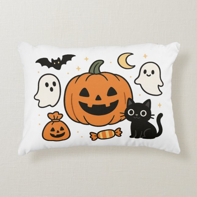 Spooky Halloween Accent Pillow (Front)