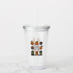 Spooky Halloween Acrylic Tumbler Design