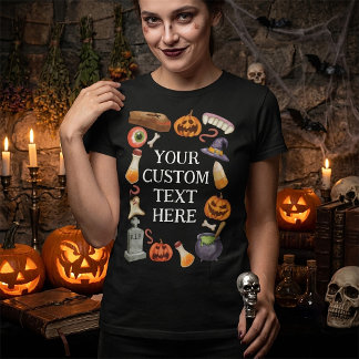 Spooky Halloween Add Your Custom Text T-Shirt