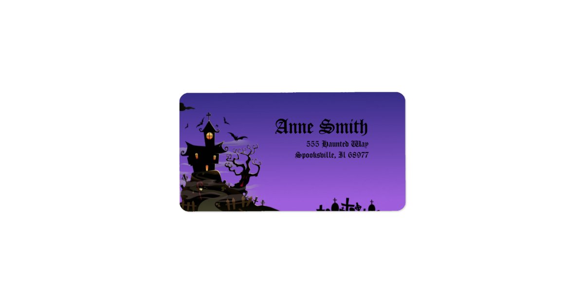 Spooky Halloween Address Labels | Zazzle