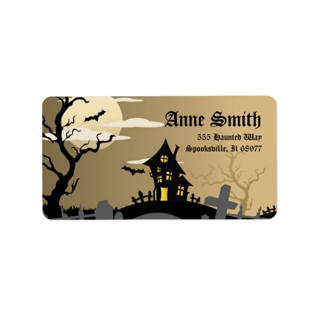 Spooky Halloween Address Labels (Front)