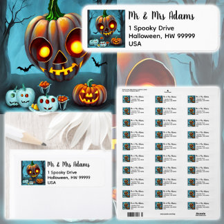Spooky Halloween Art 2: Cute Pumpkin Monsters