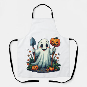 Spooky Halloween Autumn Gardening Ghost Pumpkin Apron