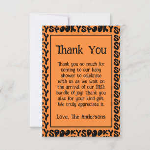 Spooky Halloween Baby Shower Thank You Card