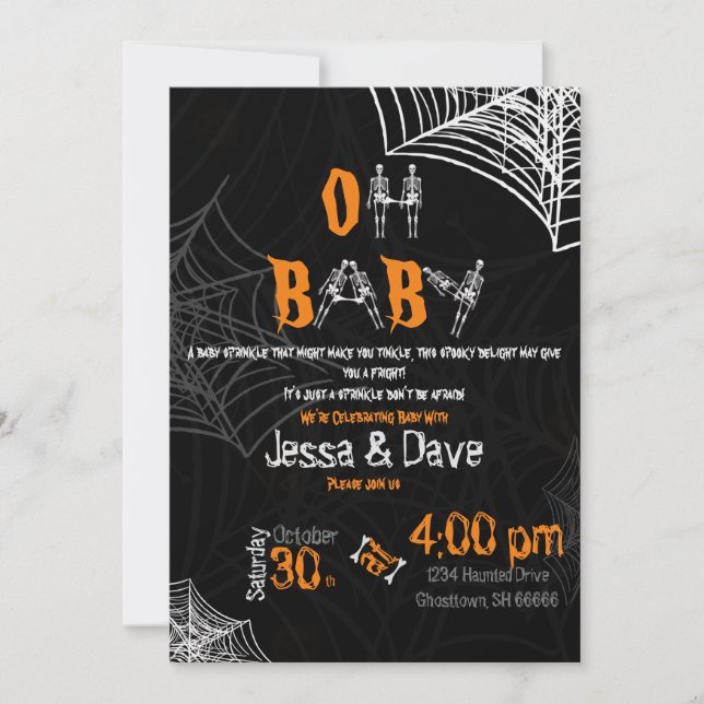 Spooky Halloween Baby Sprinkle Invitation (Front)