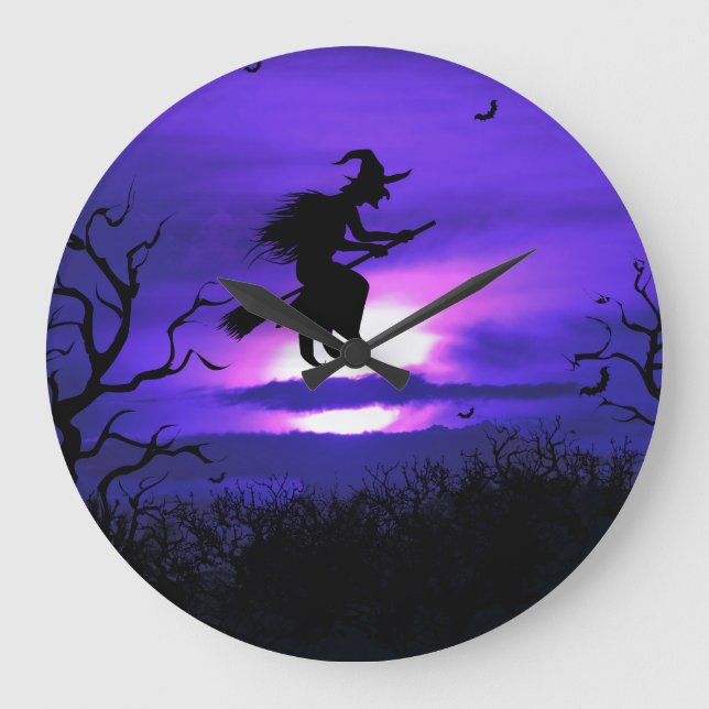 Spooky Halloween background design. Large Clock (Front)