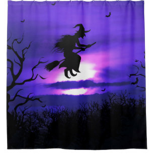 Spooky Halloween background design. Shower Curtain