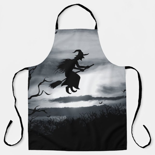 Spooky Halloween Background Vintage Design Apron (Front)