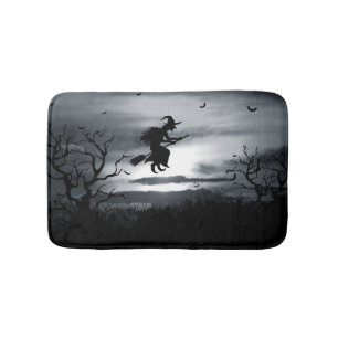 Spooky Halloween Background Vintage Design Bath Mat