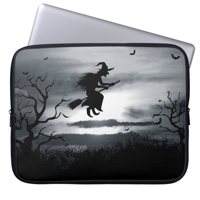 Spooky Halloween Background Vintage Design Laptop Sleeve (Front)