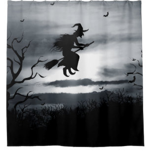 Spooky Halloween Background Vintage Design Shower Curtain