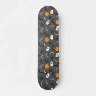 Spooky Halloween Bat Ghost Cauldron Pattern Skateboard