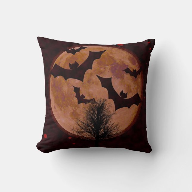 Spooky Halloween Bat Pillow (Front)