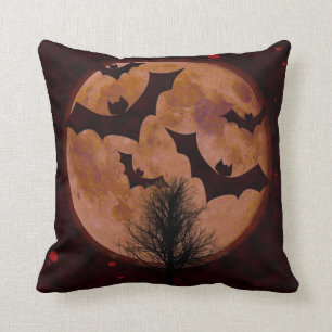Spooky Halloween Bat Pillow