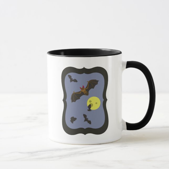 Spooky Halloween Bats Mug (Right)