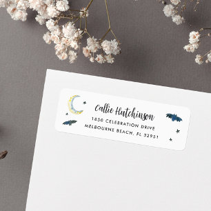Spooky Halloween Bats Return Address