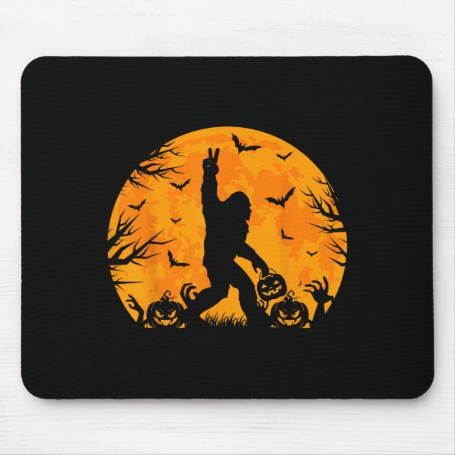 Spooky Halloween Bigfoot Pumpkin Funny Halloween S Mouse Mat (Front)