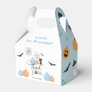 Spooky Halloween birthday blue boy pumpkins Favour Box
