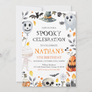Spooky Halloween Birthday Invitation