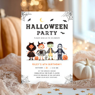 Spooky Halloween Birthday Kids Party Invitation
