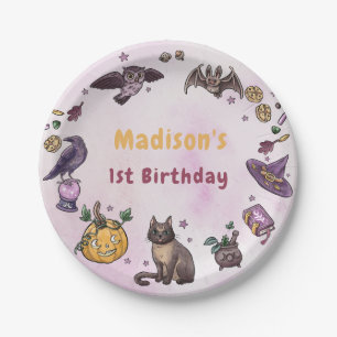 Spooky Halloween Birthday Paper Plate