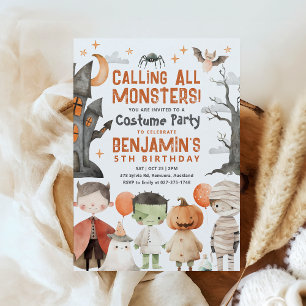 Spooky Halloween Birthday Party Invitation