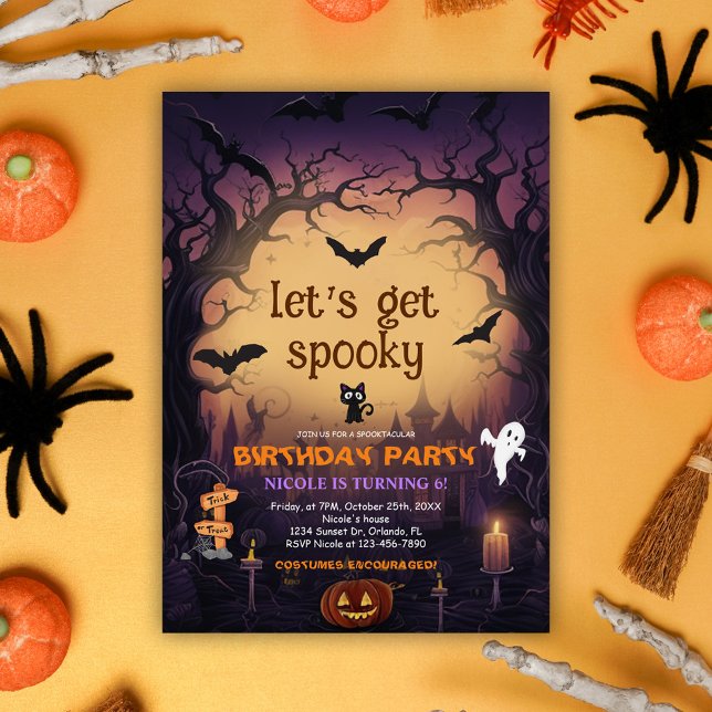 Spooky Halloween Birthday Party Invitation (Spooky Halloween Birthday Party Invitation)