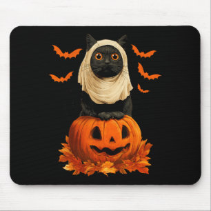 Spooky Halloween Black Cat Ghost Pumkin Bats Mouse Mat