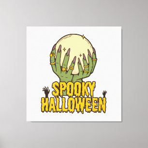 spooky halloween canvas print