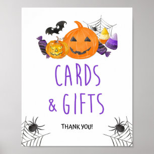 Spooky Halloween Cards & Gifts Table Sign 8x10